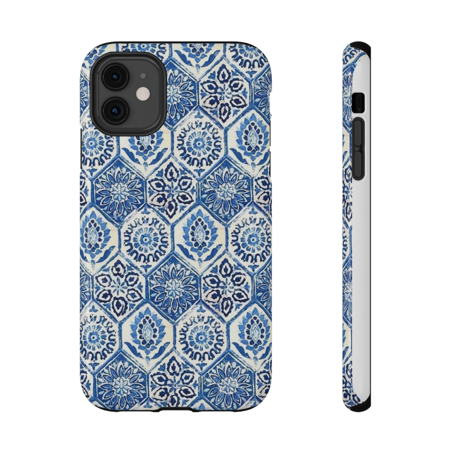 Blue Tile Print Phone Case