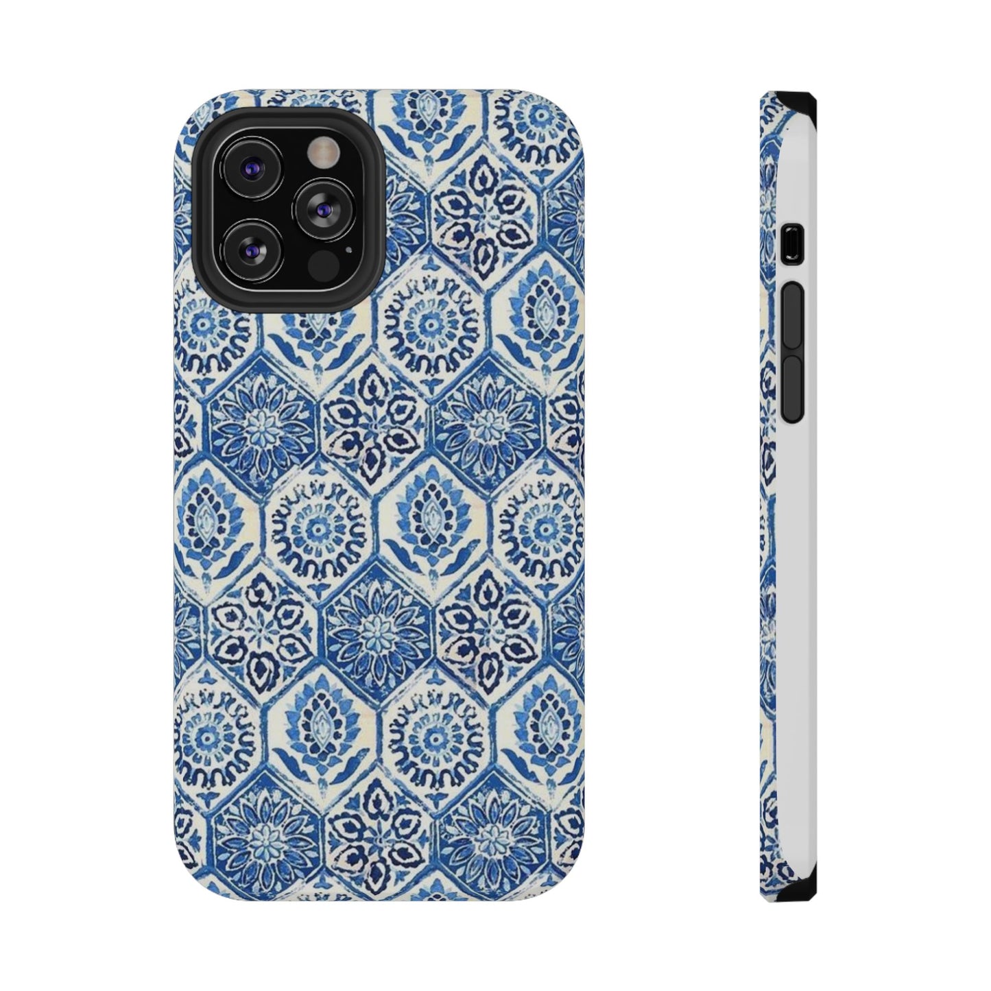 Blue Tile Print Phone Case