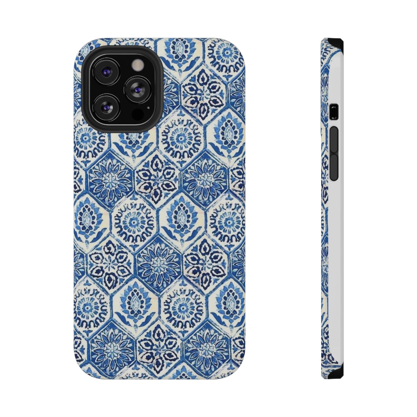 Blue Tile Print Phone Case