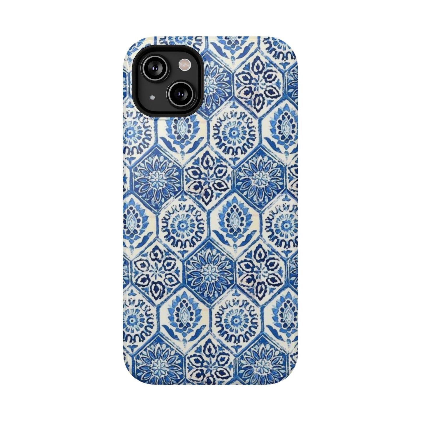 Blue Tile Print Phone Case