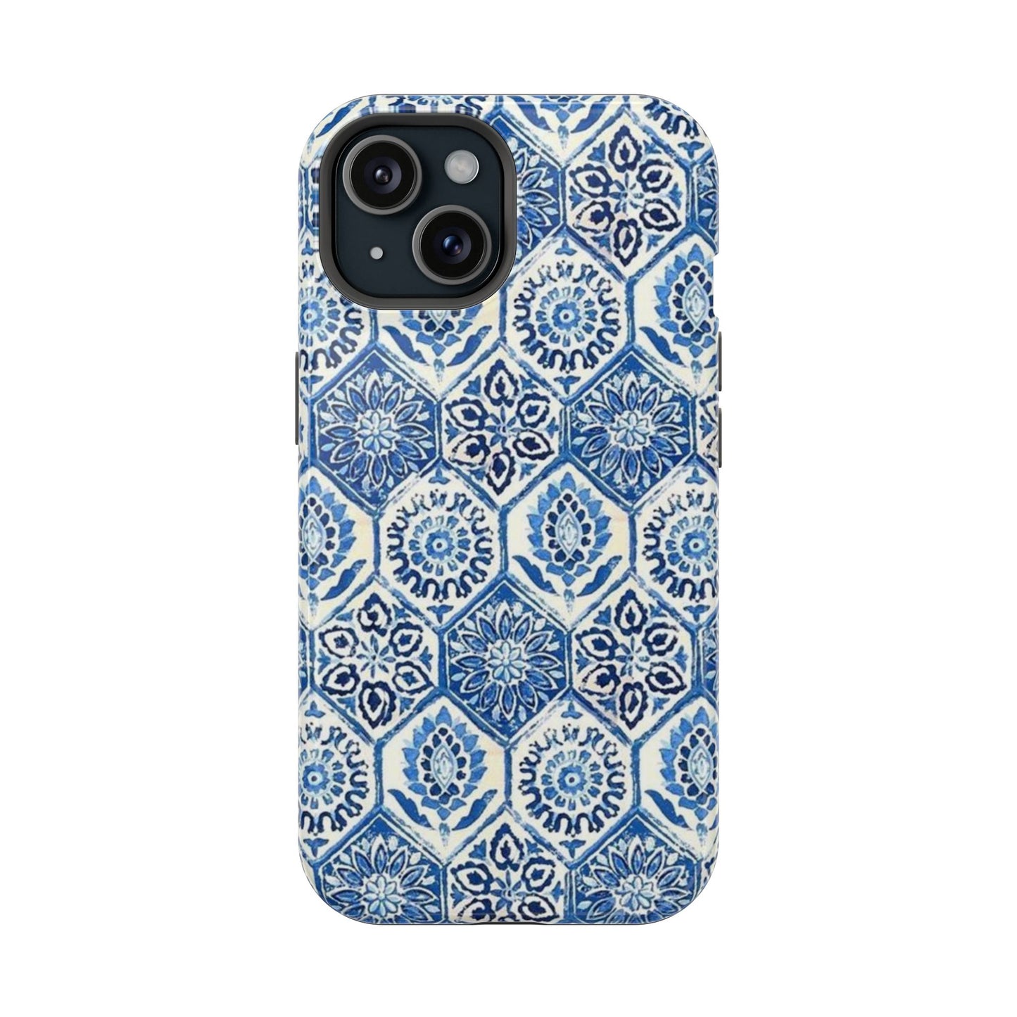 Blue Tile Print Phone Case