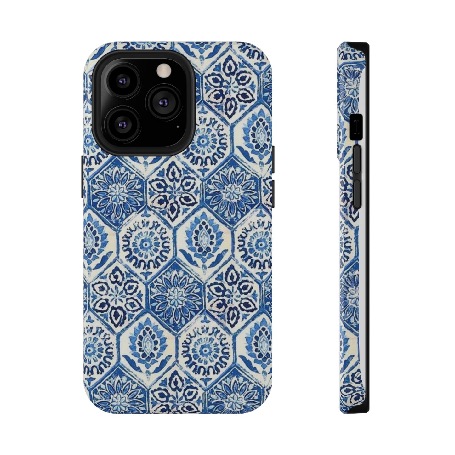 Blue Tile Print Phone Case