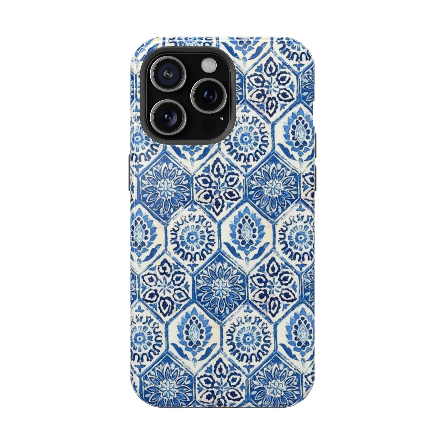 Blue Tile Print Phone Case