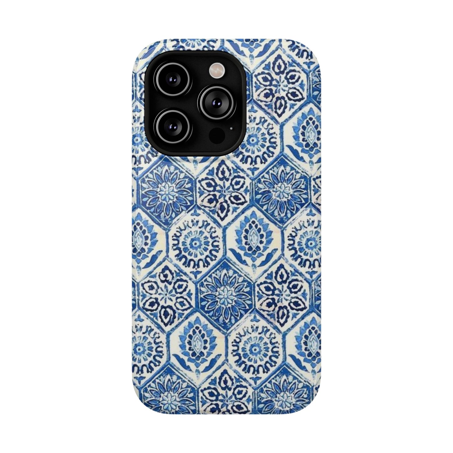 Blue Tile Print Phone Case