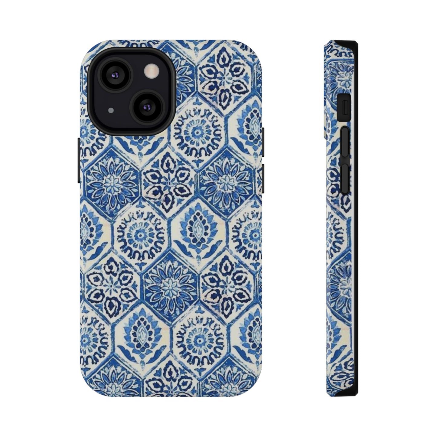 Blue Tile Print Phone Case