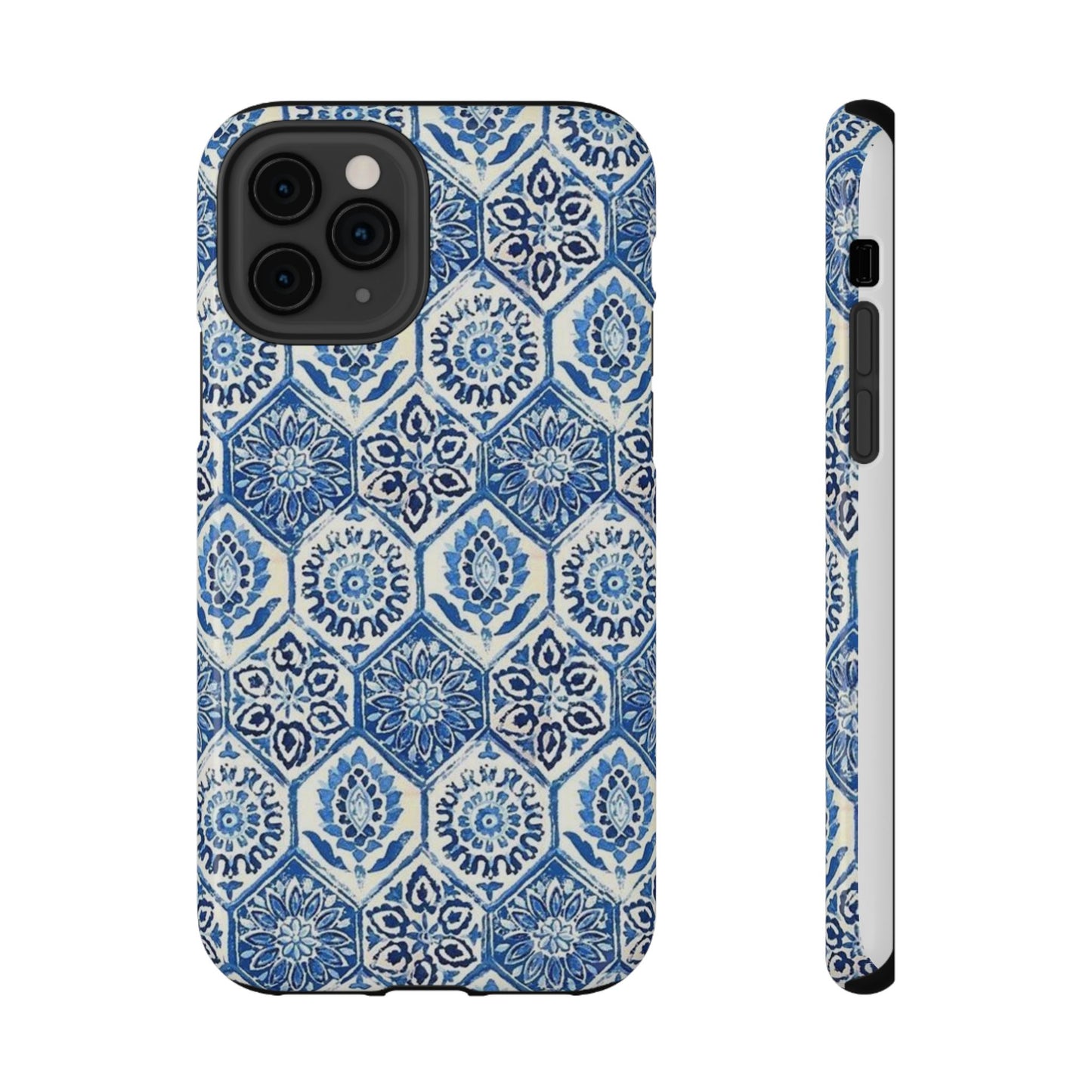 Blue Tile Print Phone Case