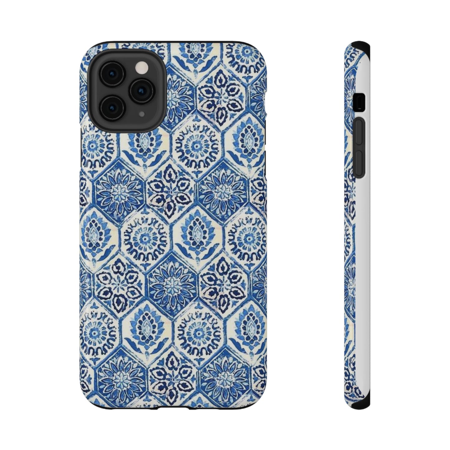 Blue Tile Print Phone Case