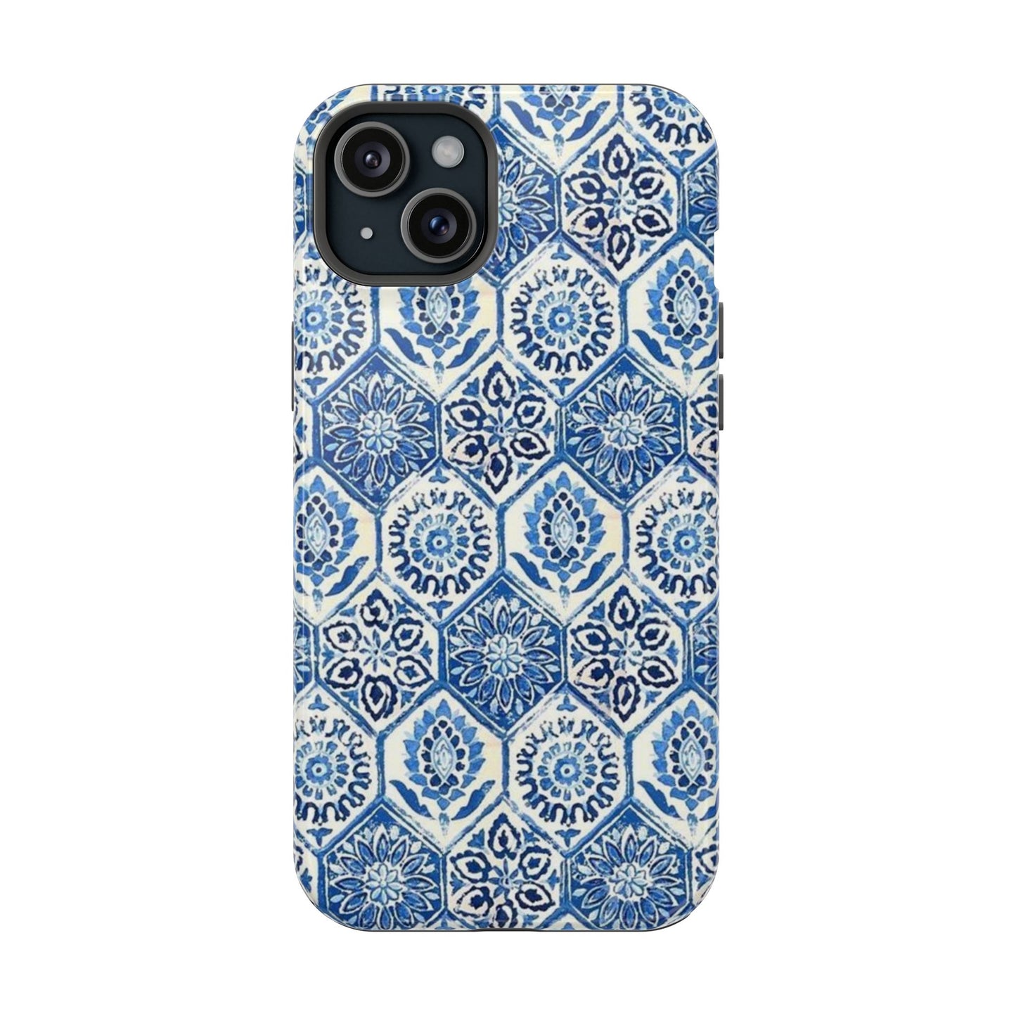 Blue Tile Print Phone Case