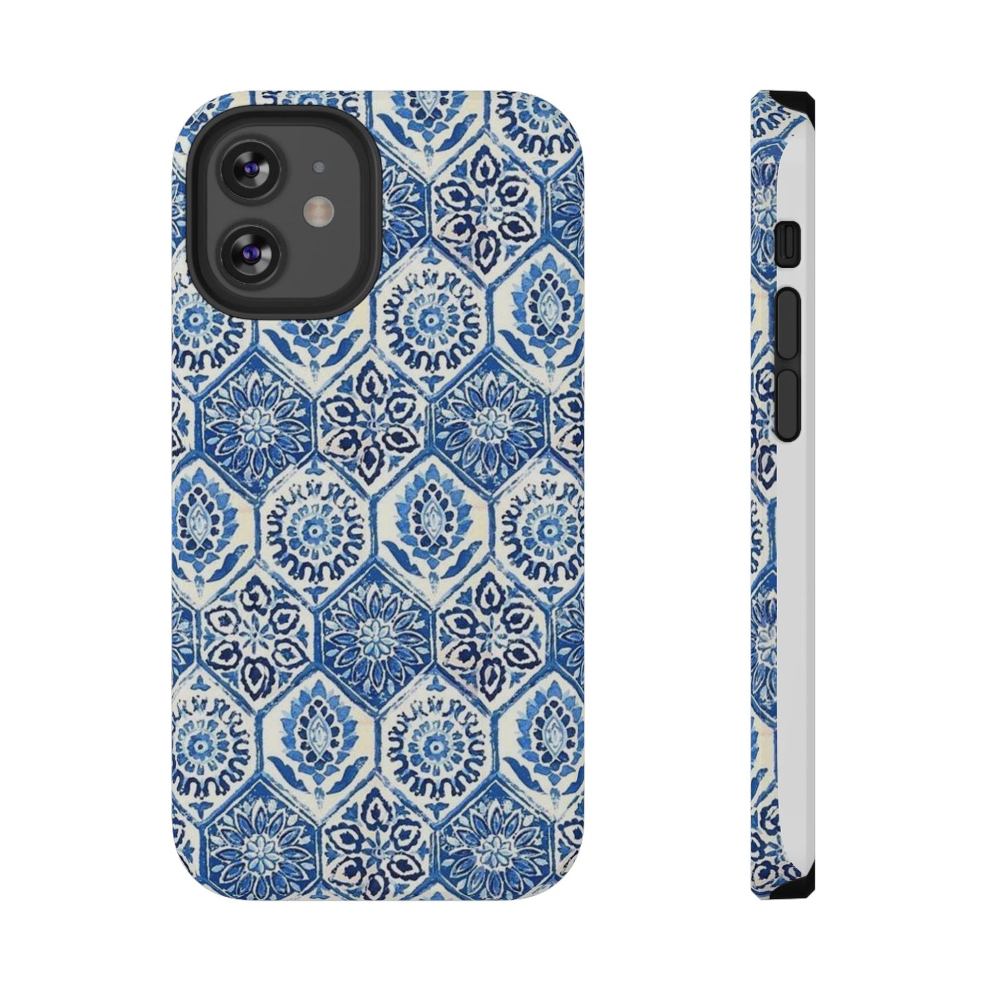 Blue Tile Print Phone Case