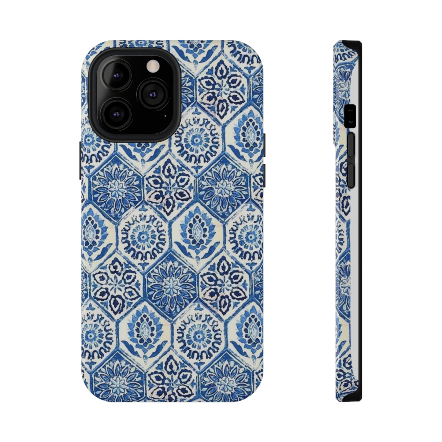 Blue Tile Print Phone Case